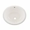 DAX Ceramic Oval Single Bowl Undermount Bathroom Sink, Ivory Finish, 18-1/16 X 15-13/16 X 8-3/16 Inches (BSN-101)