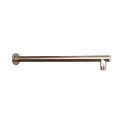 DAX Round Shower Arm, Brass Body, Wall Mount, Brushed Nickel Finish, 18 Inches (D-F04-18-BN)