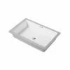 DAX Rectangle Single Bowl Undermount Bathroom Sink, Porcelain, White Finish, 28 X 13-5/16 X 6-3/8 Inches (BSN-2814)