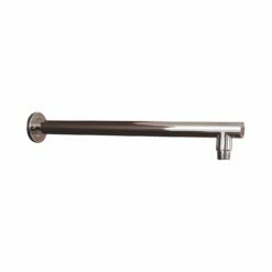 DAX Round Shower Arm, Brass Body, Wall Mount, Chrome Finish, 15 Inches (D-F04-15-CR)