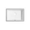 DAX Rectangle Single Bowl Undermount Bathroom Sink, Porcelain, White Finish, 17-3/8 X 12-1/4 X 6-3/8 Inches (BSN-1812)