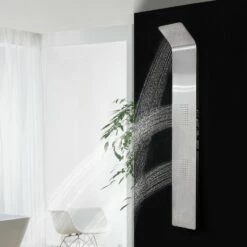 DAX Brushed Stainless Steel Shower Panel Pressure Balance Valve Body Jets Hand Shower (DAX-111PB-BN)