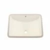 DAX Ceramic Square Single Bowl Undermount Bathroom Sink, Ivory Finish, 22-1/6 X 15-1/2 X 8-5/16 Inches (BSN-202G-I)