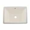 DAX Ceramic Square Single Bowl Undermount Bathroom Sink, Ivory Finish, 18-1/2 X 13-1/2 X 8-1/16 Inches (BSN-202C-I)