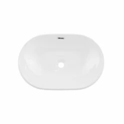DAX Ceramic Oval Single Bowl Bathroom Vessel Sink, White Finish, 23 X 15-1/2 X 7 Inches (BSN-243C)
