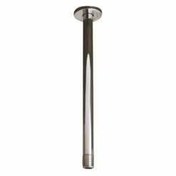 DAX Round Shower Arm, Brass Body, Ceiling Mount, Brushed Nickel Finish, 12 Inches (D-F18-12-BN)