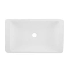 DAX Solid Surface Rectangle Single Bowl Bathroom Vessel Sink, White Matte Finish, 22-7/8 X 13-3/8 X 4 Inches (DAX-AB-1321) -Bathroom Sales Shop 01 d454ffbc acce 430a ba13 68e8195a674b