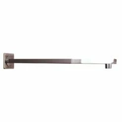 DAX Square Shower Arm, Brass Body, Wall Mount, Chrome Finish, 12 Inches (D-F20-12-CR)