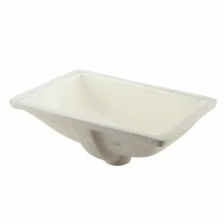DAX Ceramic Square Single Bowl Undermount Bathroom Sink, Ivory Finish, 18-1/2 X 13 X 7-1/2 Inches (BSN-202B-I) -Bathroom Sales Shop 01 e7bf0812 a0de 4886 b9bb 39f96652cfb7