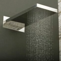 DAX Square Rain Waterfall Shower Head, Ultra Thin, Wall Mount, Brass Body, Chrome Finish (D-115422W-CR) -Bathroom Sales Shop 02 6353c99d f7c3 43cc bc51 c645742cfa8d