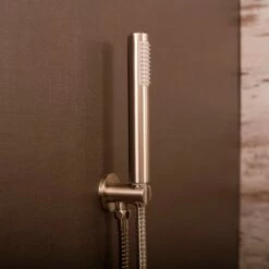 DAX Round Handheld Shower Head, Brass Body, Chrome Finish, 1-3/16 X 7-3/4 Inches (DAX-520) -Bathroom Sales Shop 02 9538f66e aadd 49af 9f9d 4d9e0f8c3f19