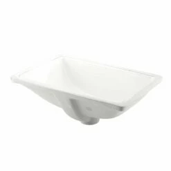 DAX Ceramic Square Single Bowl Undermount Bathroom Sink, White Finish, 18-1/2 X 13-1/2 X 8-1/16 Inches (BSN-202C-W) -Bathroom Sales Shop 02 c50bf3ae be46 4776 86bb 99ecff16a8e3