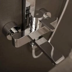 DAX Shower System, Faucet Set, With Shower Tub Trim And Hand Shower, Wall Mount, Brass Body, Chrome Finish (DAX-8166C-CR) -Bathroom Sales Shop 03 253ad2d3 6a74 4847 81d4 883195bf7b60