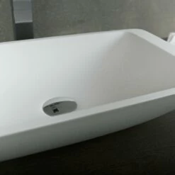 DAX Solid Surface Rectangle Single Bowl Bathroom Vessel Sink, White Matte Finish, 22-7/8 X 13-3/8 X 4 Inches (DAX-AB-1321) -Bathroom Sales Shop 03 3bbf7806 b5ba 4694 855f 40d91426c5c0