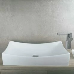 DAX Ceramic Rectangle Single Bowl Bathroom Vessel Sink, White Finish, 25-3/4 X 15-1/2 X 5-1/4 Inches (BSN-280B) -Bathroom Sales Shop 03 3f44cebc f2d2 4200 a286 3c6be5e098db