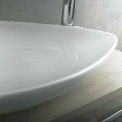 DAX Ceramic Triangle Single Bowl Bathroom Vessel Sink, White Finish, 26 X 18 X 5 Inches (BSN-223) -Bathroom Sales Shop 03 4441efd3 d64b 4498 9e32 99069eb39a1c