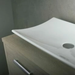 DAX Ceramic Rectangle Single Bowl Bathroom Vessel Sink, White Finish, 23-3/4 X 15-3/8 X 4-1/2 Inches (BSN-CL1056) -Bathroom Sales Shop 03 76fb90bd 3a34 4a6a 991e 57d38931b9f0