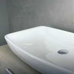 DAX Ceramic Rectangle Single Bowl Bathroom Vessel Sink, White Finish, 23-13/16 X 15-1/8 X 2-5/16 Inches (BSN-285I) -Bathroom Sales Shop 03 79c26658 7f97 497d 8bd8 ca7900af7a4c