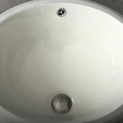 DAX Ceramic Oval Single Bowl Undermount Bathroom Sink, Ivory Finish, 18 X 14-3/4 X 7-1/2 Inches (BSN-205B-I) -Bathroom Sales Shop 03 82e782ca 9837 434e a96e e0c2546bab23
