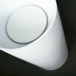 DAX Solid Surface Round Pedestal Freestanding Bathroom Sink, White Matte Finish, 17-3/4 X 17-3/4 X 32-7/8 Inches (DAX-AB-1381) -Bathroom Sales Shop 03 a4c182a9 05b3 47a7 9301 5dbb2f1d8ba6