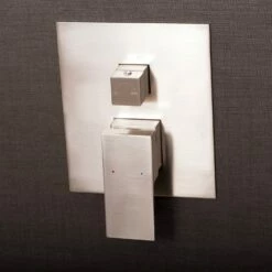 DAX Square Shower Single Valve Trim, Brass Body, Brushed Nickel Finish, 6-5/16 X 7-1/2 X 3-7/8 Inches (DAX-6973A-BN)