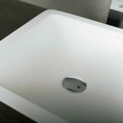 DAX Solid Surface Square Single Bowl Bathroom Vessel Sink, White Matte Finish, 16-1/2 X 16-1/2 X 4 Inches (DAX-AB-1320) -Bathroom Sales Shop 03 f8b36a1b 3a1b 447e a948 520c65df9c58