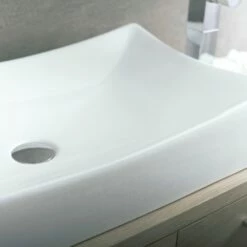 DAX Ceramic Rectangle Single Bowl Bathroom Vessel Sink, White Finish, 25-3/4 X 15-1/2 X 5-1/4 Inches (BSN-280B) -Bathroom Sales Shop 04 52ecf778 877e 4ff2 ad5a 38901dba5b87