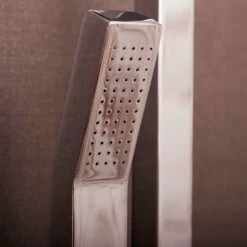 DAX Hand Shower Head With Square Adjustable Slide Bar, Stainless Steel Body, Chrome Finish, 23-5/8 X 2-3/8 Inches (DAX-9523) -Bathroom Sales Shop 04 c2225f71 73e9 4753 bb16 c0c9cb76a792