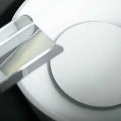 DAX Solid Surface Round Pedestal Freestanding Bathroom Sink, White Matte Finish, 17-3/4 X 17-3/4 X 32-7/8 Inches (DAX-AB-1381) -Bathroom Sales Shop 04 f838bf9f 8167 4e61 98a9 b3be4bc0f5f7