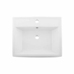 DAX Ceramic Rectangle Single Bowl Bathroom Vessel Sink, White Finish, 20-1/8 X 17-1/4 X 6 Inches (BSN-241) -Bathroom Sales Shop 05 136a6ecf 1c73 4887 8759 7c61e880c98b