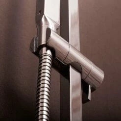 DAX Hand Shower Head With Square Adjustable Slide Bar, Stainless Steel Body, Chrome Finish, 23-5/8 X 2-3/8 Inches (DAX-9523) -Bathroom Sales Shop 05 3ac6a7be 0029 4a9e bb94 8627e51e6489