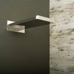 DAX Square Rain Waterfall Shower Head, Ultra Thin, Wall Mount, Brass Body, Chrome Finish (D-115422W-CR)