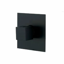 DAX Square Concealed Valve Thermostatic Mixer. Matte Black Finish (DAX-1050-SQ-BL) -Bathroom Sales Shop 1050 03 1