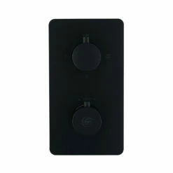 DAX Round Concealed Valve. Thermostatic Mixer With 2/3 Function Diverter. Matte Black Finish (DAX-1054-RD-BL) -Bathroom Sales Shop 1054 01 bl 1