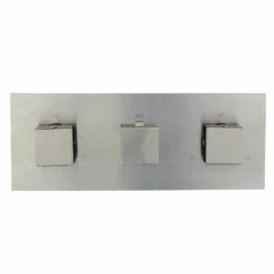 DAX Square Concealed Valve. Thermostatic Mixer With 4 Function Diverter. Brushed Nickel Finish (DAX-1058-SQ-BN) -Bathroom Sales Shop 1058 03 1