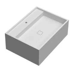 PERSE - 32 Inches White Natural Compact Stone Vessel (56650080-WH)