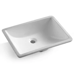 DAX Ceramic Square Undermount Bathroom Basin - 18"x13" (BSN-202M-W)