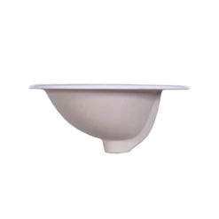 DAX Ceramic Single Bowl Top Mount Bathroom Sink, White Finish, 19-11/16 X 17-11/16 X 8-1/4 Inches (BSN-209-W) -Bathroom Sales Shop BSN 209 W new3