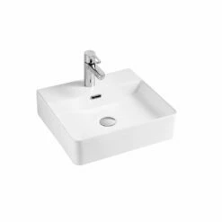 DAX Ceramic Square Single Bowl Bathroom Vessel Basin (BSN-CL1274)