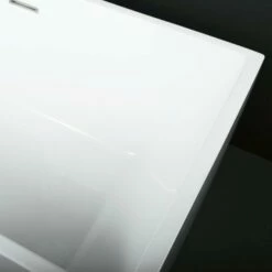 DAX Square Freestanding High Gloss Acrylic Bathtub With Central Drain And Overflow, Stainless Steel Frame, 59-1/16 X 23-5/8 X 31-1/2 Inches (BT-8013A) -Bathroom Sales Shop BT 8013A 03