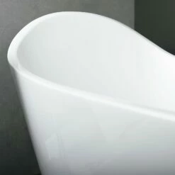 DAX Slipper Freestanding High Gloss Acrylic Bathtub With Central Drain And Overflow, Stainless Steel Frame, 66-15/16 X 35-1/16 X 31-1/2 Inches (BT-8089) -Bathroom Sales Shop BT 8089 04