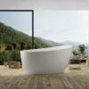 DAX Oval Freestanding Acrylic Bathtub - Glossy White Finished -67 Inches (BT-8099)