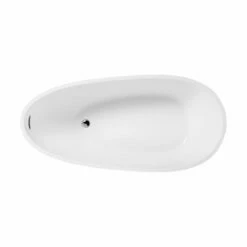 DAX Oval Freestanding Acrylic Bathtub - Glossy White Finished -67 Inches (BT-8317) -Bathroom Sales Shop BT 8317 170 web3