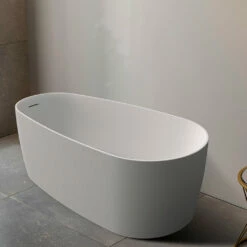 DAX Oval Freestanding Acrylic Bathtub - Glossy White Finished -59 Inches (BT-8365)