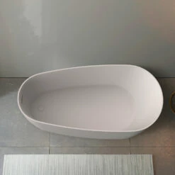 DAX Oval Freestanding Acrylic Bathtub - Glossy White Finished -59 Inches (BT-8365) -Bathroom Sales Shop BT 8365 150 web2