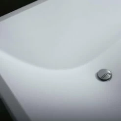 DAX Square Freestanding Solid Surface Bathtub With Central Drain And Overflow, Stainless Steel Frame, 66-1/18 X 21-5/8 X 29-5/8 Inches (BT-AB-B029) -Bathroom Sales Shop BT AB B029 05