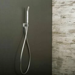 DAX PVC Shower Hose, Robber Body, Silver Finish, Connection 1/2 Inch, 59 1/16 Inches Long (D-8861B)