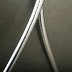 DAX PVC Shower Hose, Robber Body, Silver Finish, Connection 1/2 Inch, 59 1/16 Inches Long (D-8861B) -Bathroom Sales Shop D 8861B 03