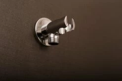 DAX Hand Held Shower Holder, Round Line, Brass Body, Wall Mount , Chrome Finish, 2-1/4 X 1 X 2-1/2 Inches (D-B52-CR)