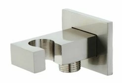 Dax Brass Square Hand Shower Holder With Hose Connector Brushed Nickel Finish (DAX-078-BN) -Bathroom Sales Shop DAX 078 BN 3